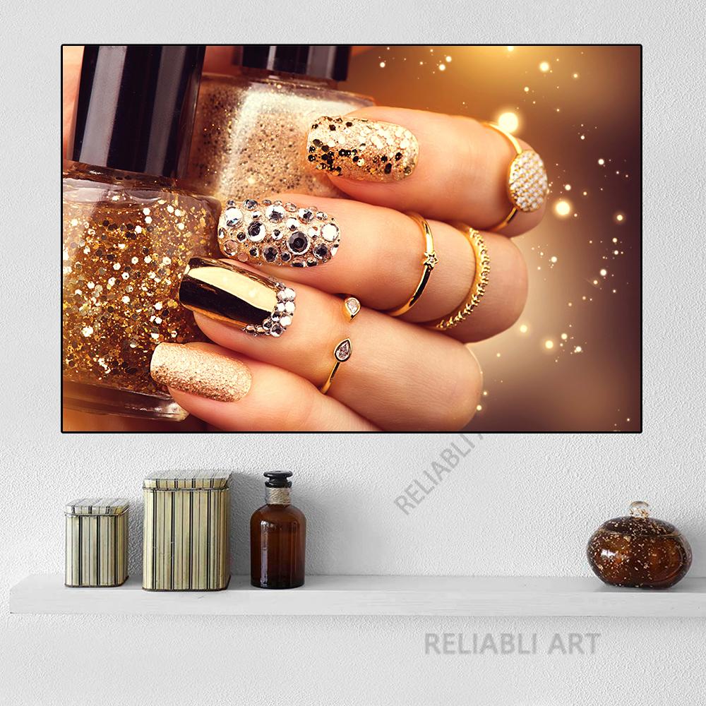 Modern Beauty Fashion Nail Art Beauty Salon Canvas Painting Unframed Posters And Print Wall Pictures For Living Room Decor