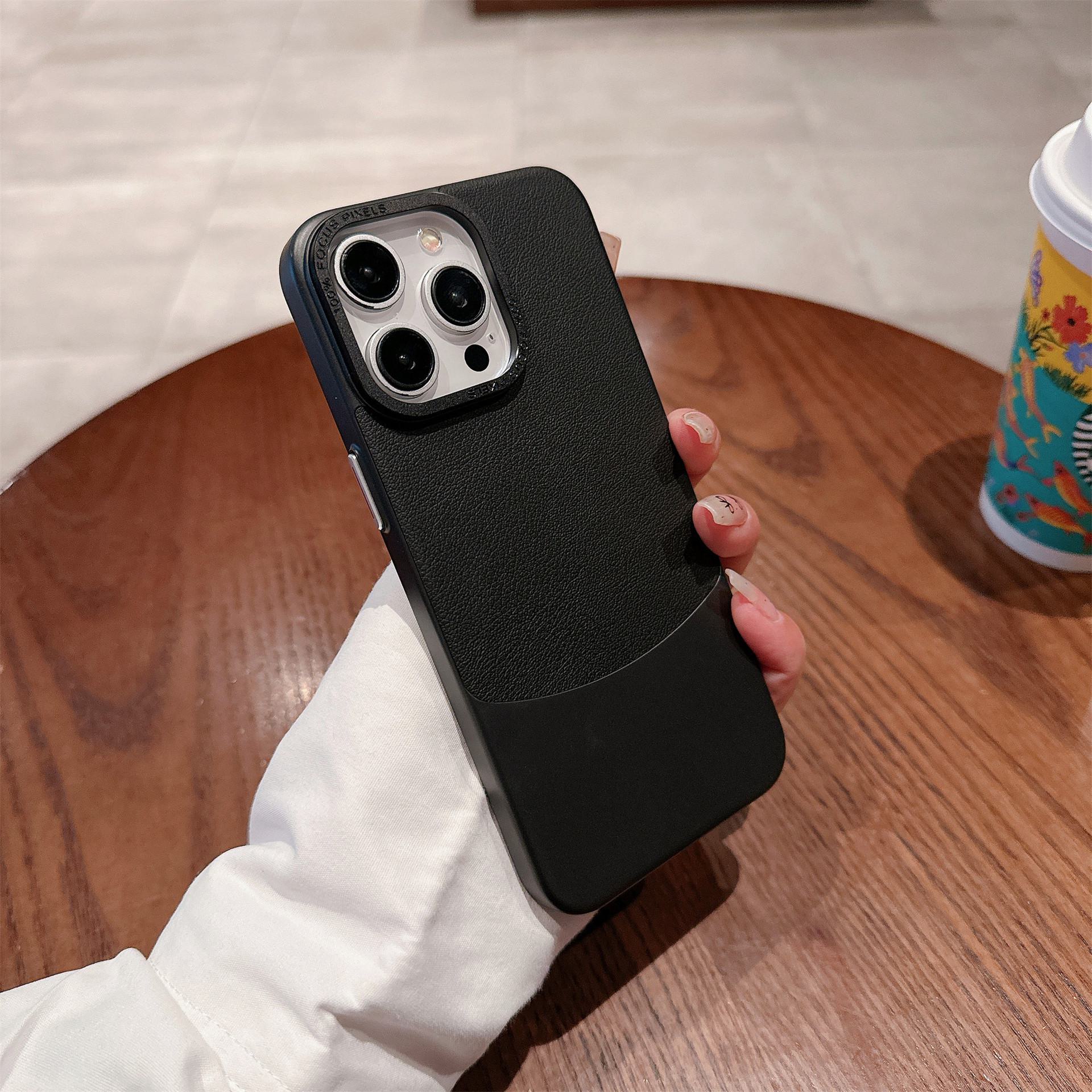 

Роскошный металлический чехол для iPhone 15 с кожаными вставками — подходит для Apple 14, 13 Pro Max, 12. Жесткий корпус для максимальной защиты. iPhone 15 Pro Max