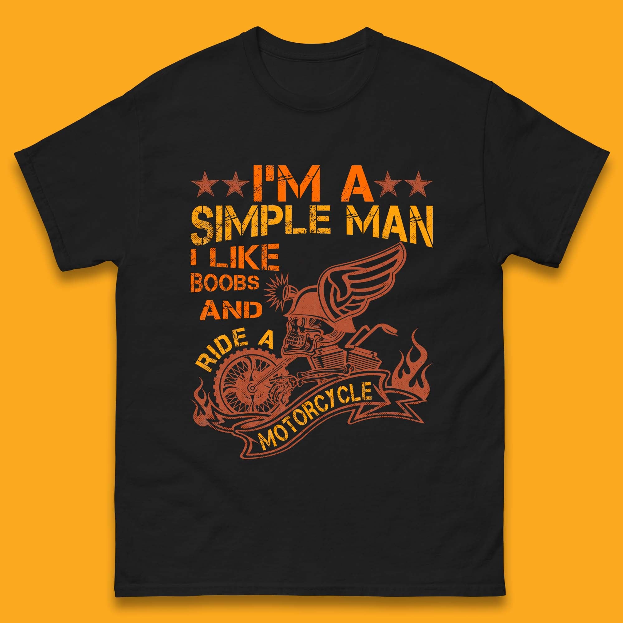 Boobs And Motorcycle Mens T-Shirt Womens Tops Tees 3XL