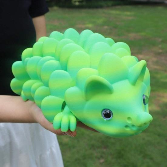 3D Printed Hedgehog Figurine Movable Joints Simulated Hedgehog Stress Relief Fidget Toy Home Office Desktop Decoration Ornament