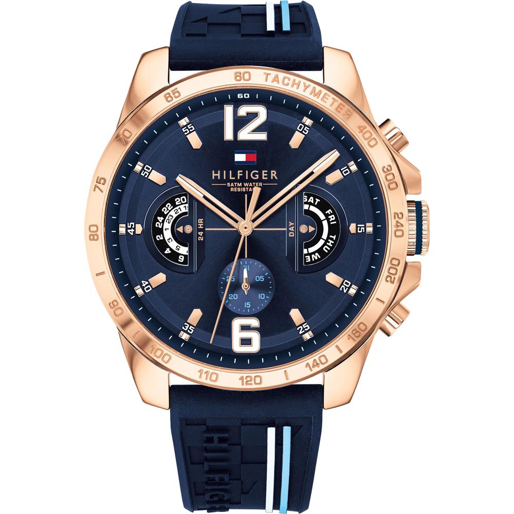 Tommy Hilfiger Decker Blue Dial Blue Silicone/Rubber Strap Men s Quartz Watch 1791474 синий