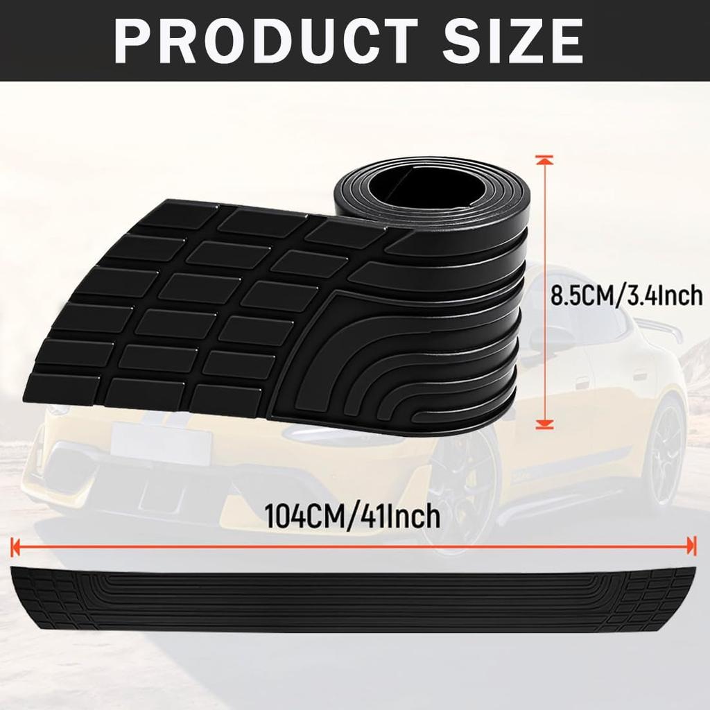 Car Rear Bumper Protector,Car Trunk Protection Strip,Rear Bumper Protector Guard Rubber,Universal Anti-Scratch Trunk Bumper Guard,for Most Car