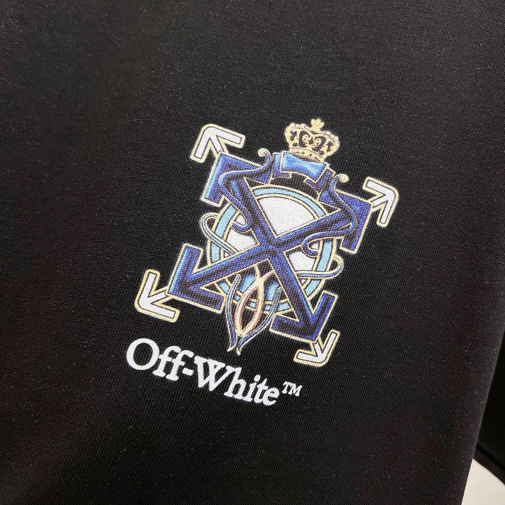 9281 Off-White Sommer Herren und Damen Reines Baumwoll Print Oversized T-Shirt Street Wear