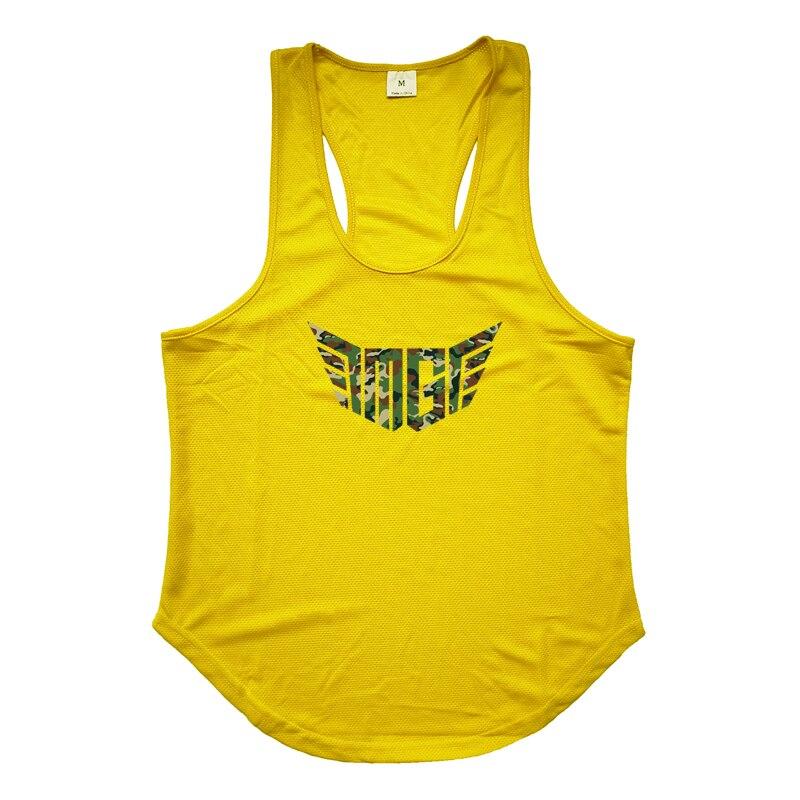 

Muscleguys Muscle Sports Vest Мужская летняя универсальная без рукавов с принтом Тренажерный зал Бег Тренировочная одежда Майка для фитнеса Одежда для бодибилдинга XXL жёлтый