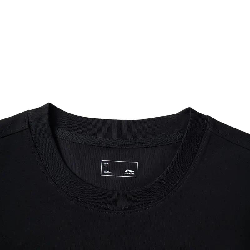 Li-Ning Fashion Letter Print Personality Trendy Versatile Round Neck Pullover Short Sleeve T-Shirt Casual Sports Suit Unisex Tops AHSV291-2+AKST593-7