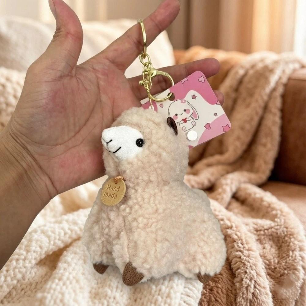 Cartoon Animals Stuffed Animal Little Plush Keychain Cute Alpaca Plush  Home Decor