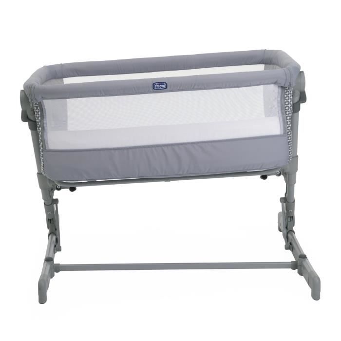Chicco Next2Me Go Co-sleeping Crib - Compact - Foldable - Adjustable Height - 6 Height Levels - Light Grey