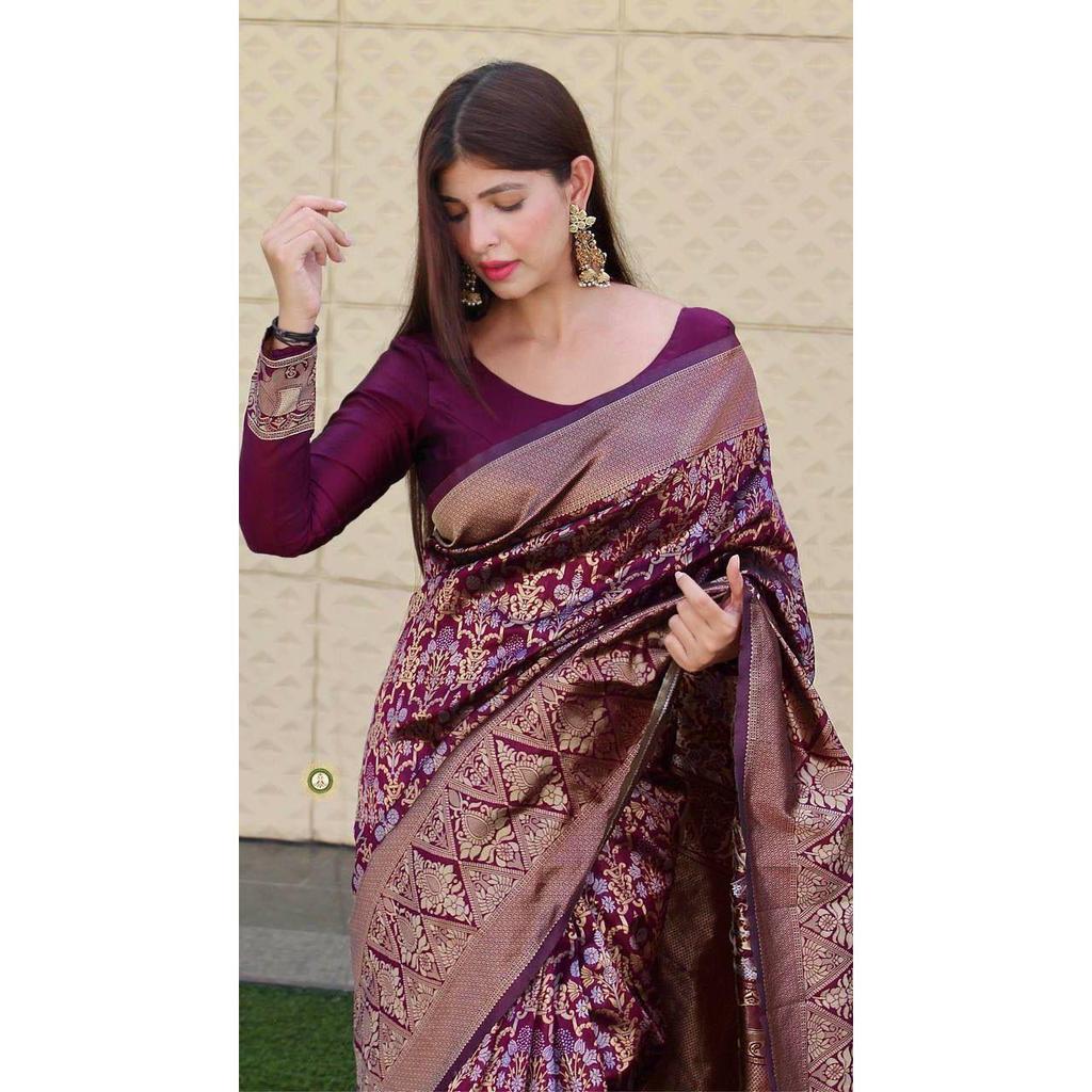 Stilvoller Party- und Hochzeits-Sari für Damen, Bluse (Muss je nach Größe und Passform genäht werden)