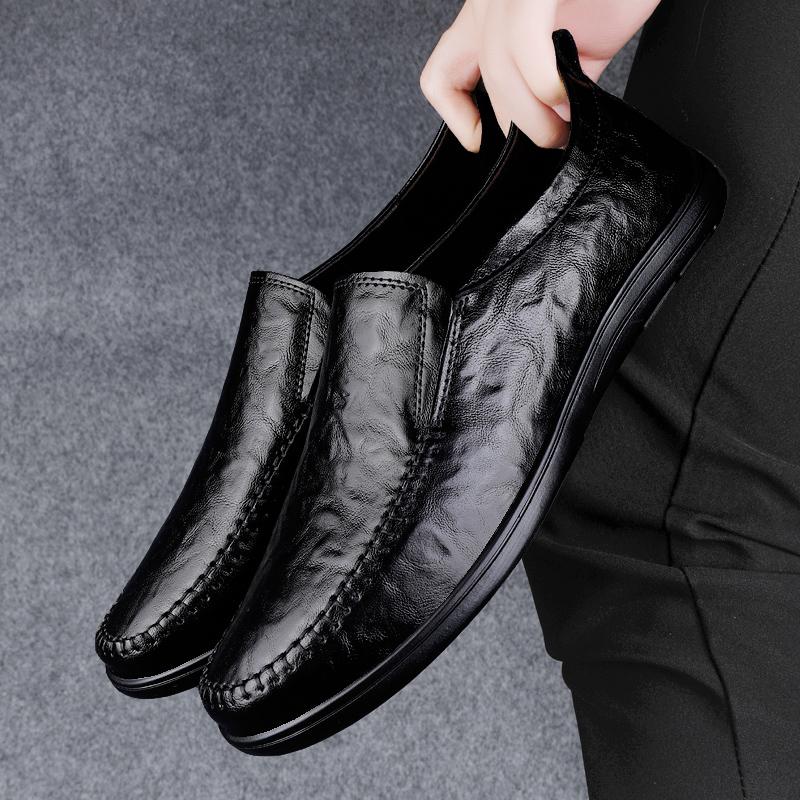 Fashion Loafers Men Shoes Leather Soft Comfy Slip-on Moccasins Outdoor Handmade Man Casual Shoes Drive Walk Luxury Leisure Flats