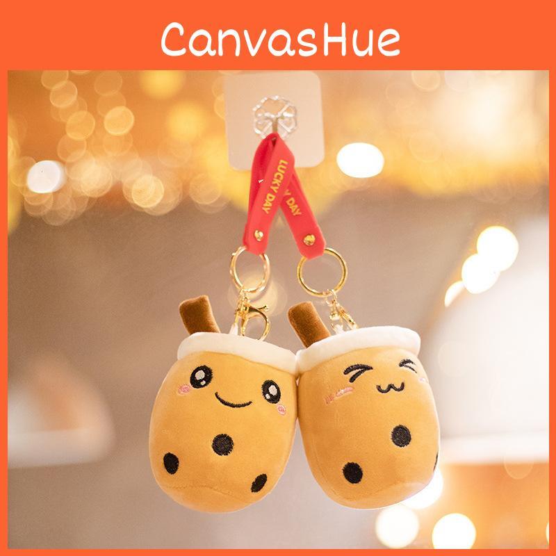 Cup Tea Milk Plush Keychain Cute Bag Pendant Cartoon Doll Kids Gift Birthday