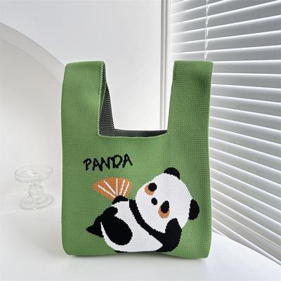 Chinese Style Giant Panda Knitted Handbag - Cute All-Match Woven Souvenir Gift Bag