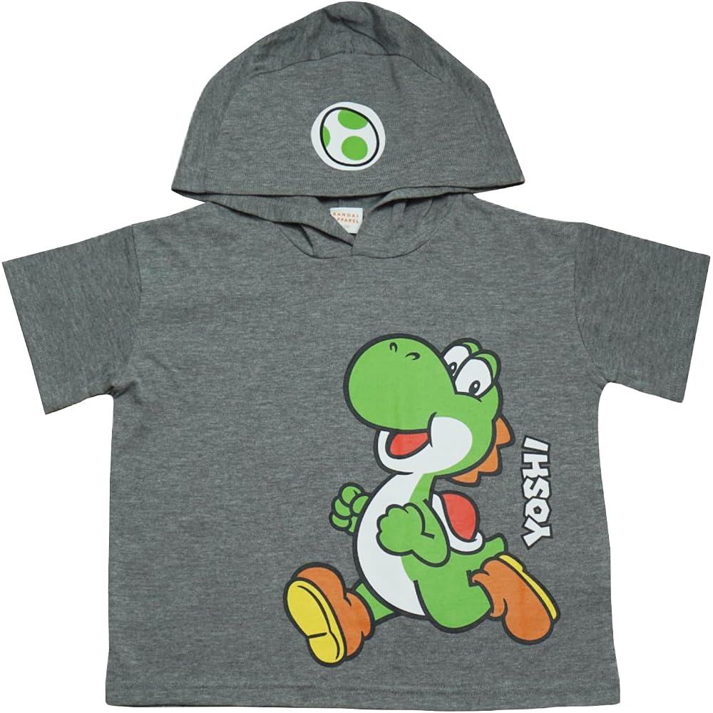 [Bandai] 2026 Summer Super Mario Yoshi Hoodie with Hood, Super Mario, Nintendo, Short-sleeved T-s...