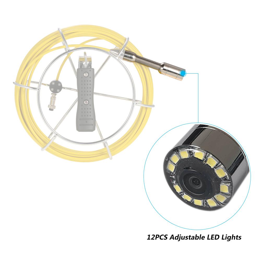 23mm Pipe Sewer Inspection Camera Waterproof Drain Pipeline Inspection Replacement Camera with Protective Head Cover