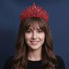 Large Size Bridal Tiara Multi Color Pageant Crown Headwear Queen Princess Headband  Pageant Event