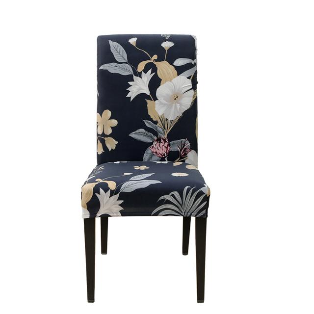 Floral Chair Covers For Dining Room Printed Stretchable Dining Chair Slipcover Washable Removable For Kitchen Hotel Restaurant