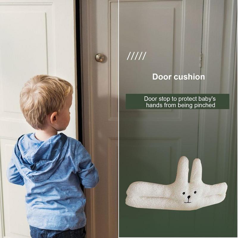 Door Finger Safety Guard Anti-Pinch Finger Pinch Guard Protector Proofing Children Door Stopper Anti-Collision Soft Bear/Rabbit