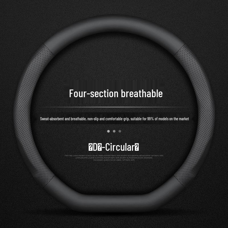 Premium Genuine Leather Steering Wheel Cover for BAIC BJ20, BJ30, BJ40, F40, BJ80