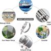 Metal Zip Ties Stainless Steel Heavy Duty Cable Ties 4.6mm Multipurpose Exhaust Wrap Self-Locking Cable Wire Ties Fastening Ring