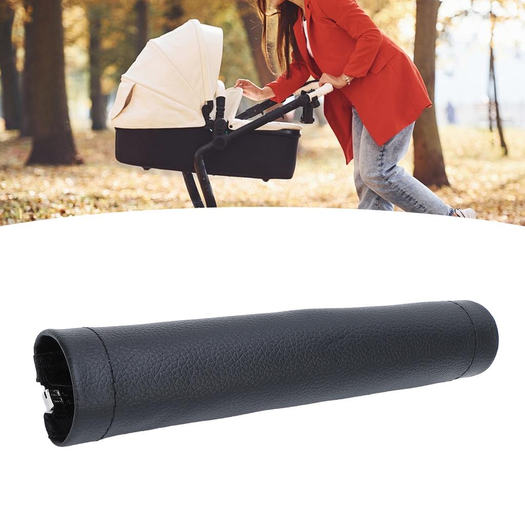 4 Stück Kinderwagen-Armlehnen-Schutzbezug aus PU-Leder, waschbare Baby-Kinderwagen-Lenkerhülle mit abnehmbarem Teil