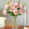 Silk High Quality Artificial Peony Bouquet Fake Flowers for Mother's Day Wedding Home Decor Realistic Floral Birthday Decors