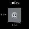 11PCS Transparent Adhesive Storage Rack Sticky Hooks No Drill Bathroom Kitchen Shelf Holder Iron Support Strong Bearing Capacity