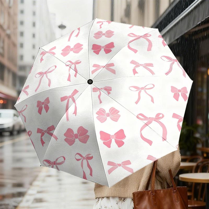 1pc Bow Pattern Pattern Umbrella Design Automatic Opening and Closing Umbrella, High-quality Travel Umbrella,  c1128262