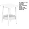 Small Coffee Table Table Flower Shaped Desktop Tea Modern Style End Living Room Center Minimalist Display with 2-Tier Patio