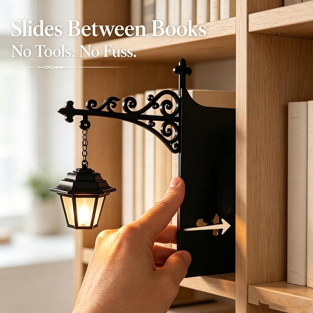 Bibliotheksregal-Lampe, Dekoratives Licht für Buchliebhaber, 2er-Pack