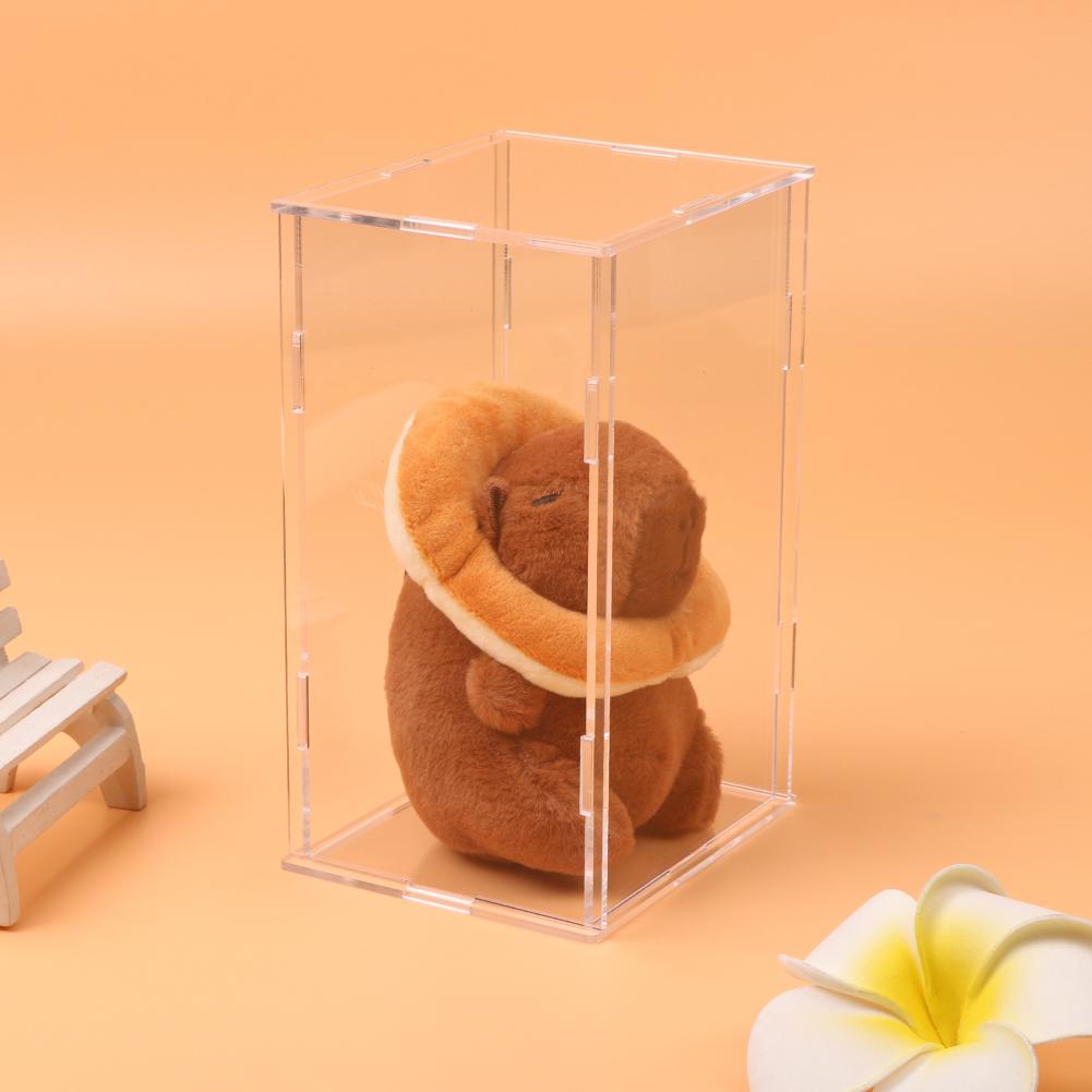 1 st Transparent Akryl Displayfodral Förvaringslåda 11,4x9,7x18cm för Labubu Plyschdockor/Leksaker Organizer Skyddsbehållare