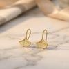 Elegant Ginkgo Leaf Earrings for Women - Luxurious Gold Ear Hooks, Versatile High-End Design