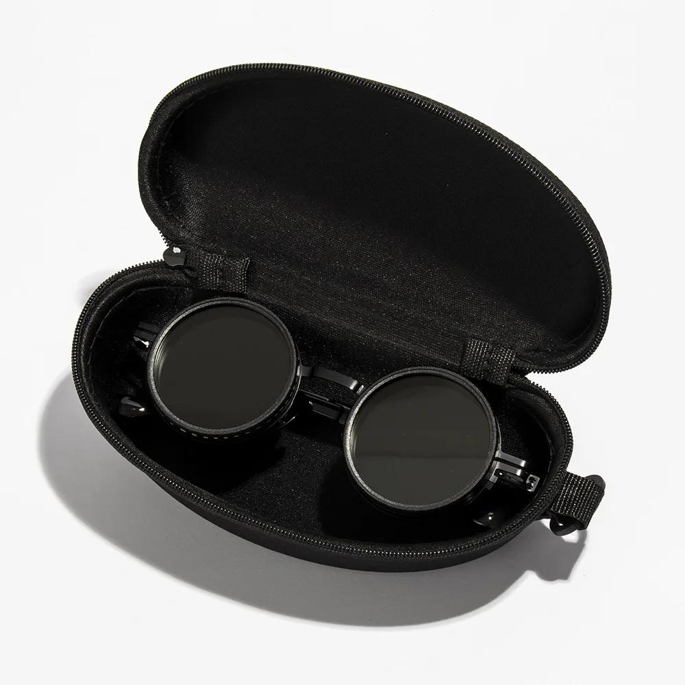Polarized Round Sunglasses ND9 Adjustable Dimming