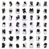 50Pcs/Set Funny Black Cats. Yellow Eyes Series 02 Stickers DIY Fashion Waterproof Doodle Decals Stickers