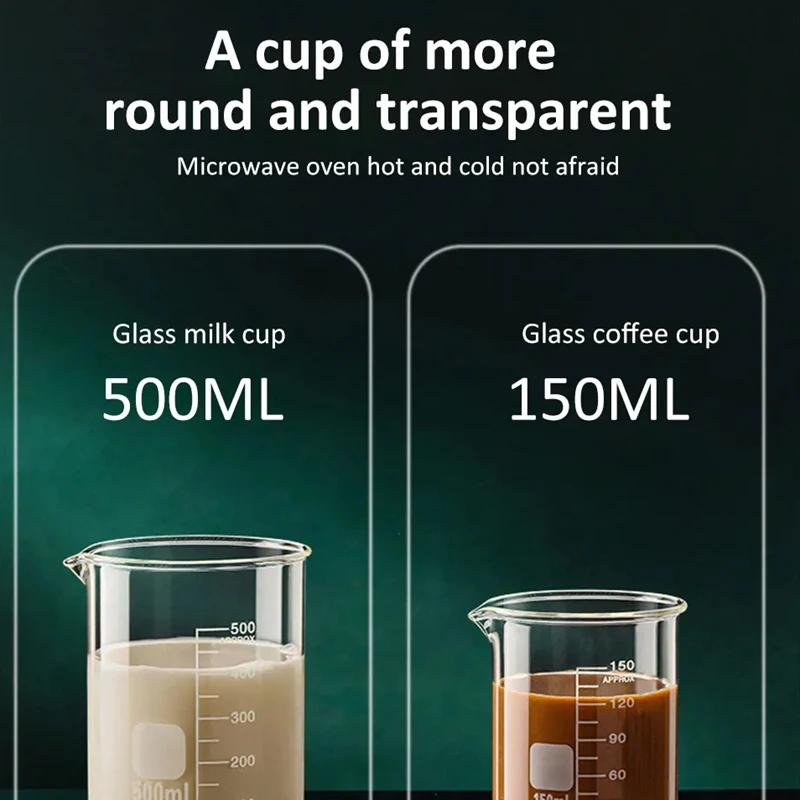 Glass Measuring Cup High Borosilicate Clear Scale Cup Heat-resisting Laboratory Beaker Kitchen Baking 50/100/150/250/500ML