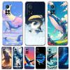 Transparent Phone Case for Xiaomi Mi 14 13 12 11 Ultra 13T 12T 11T Poco X3 NFC F3 F6 Pro Lite 5G Soft TPU Shell Whale Jumping