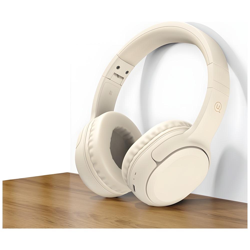 Usams Słuchawki Bluetooth 5.3 Nauszneyun Series Beżowy/Beige Tdlyejyx02 (Usams-Yg23)
