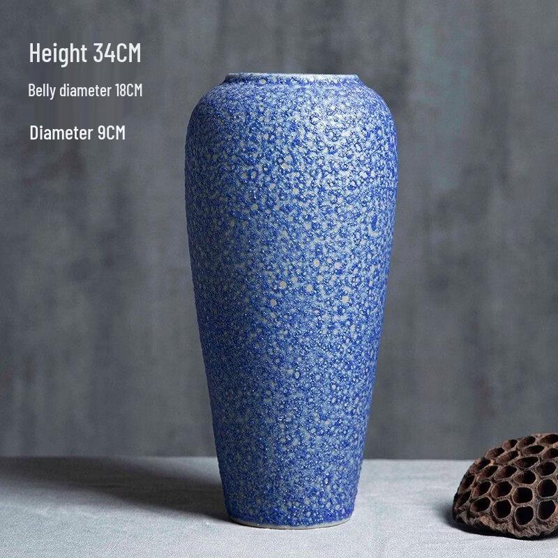 Blue Bubble Handmade Ceramic Flower Vase