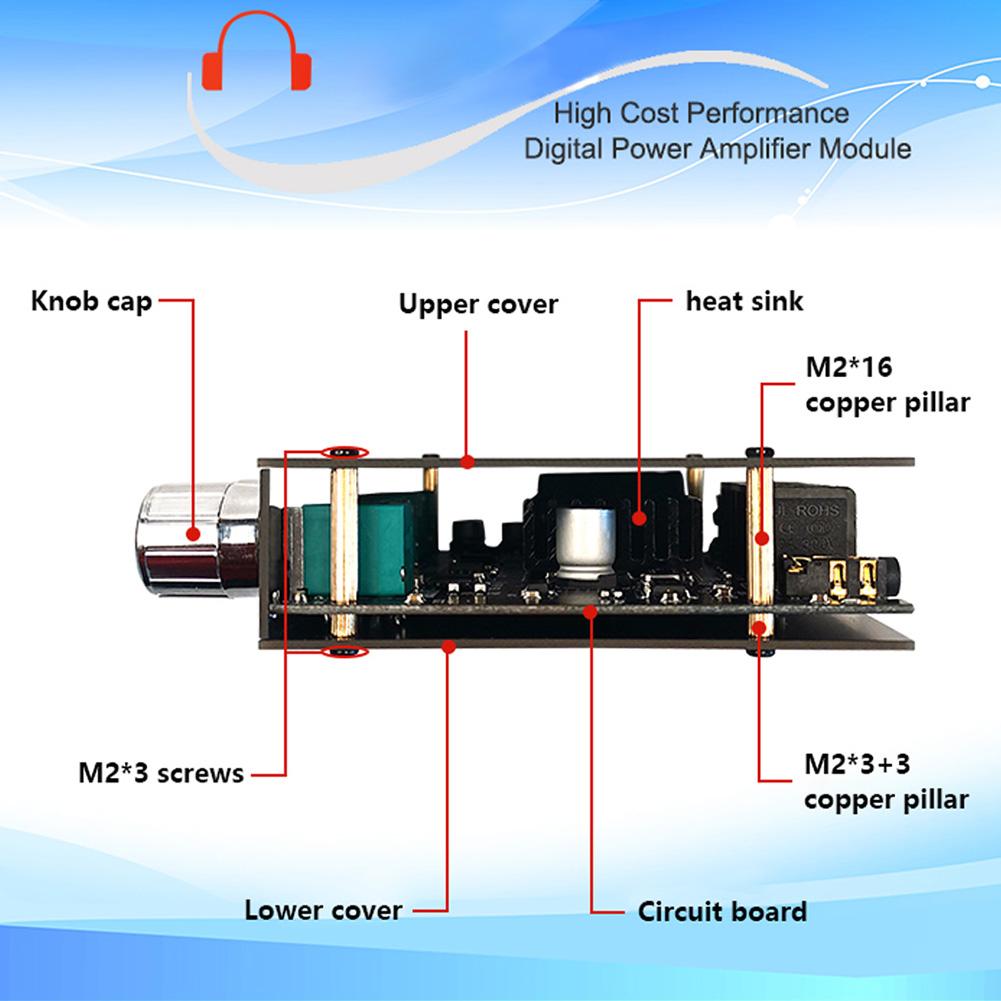 ZK-MT21 2x50W+100W Audio Stereo BT5.0 2.1 Channel Digital Power Amplifier Board Subwoofer Digital Power Amplifier Board