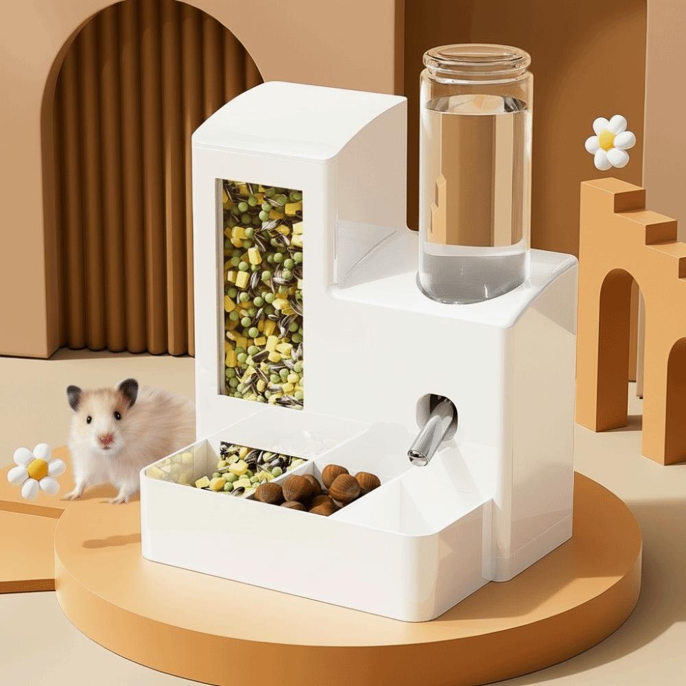 

Large Capacity Automatic Hamster Feeder Leak Proof Removable Pet Drinking Fountain No Drip Plastic Hamster Water Bottle белый