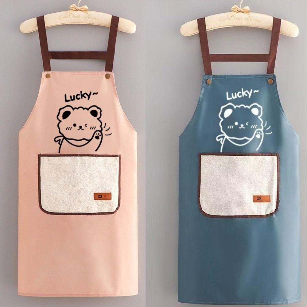 Waterproof Kitchen Apron Cartoon Household Apron Fashion Cooking Apron  Restaurant