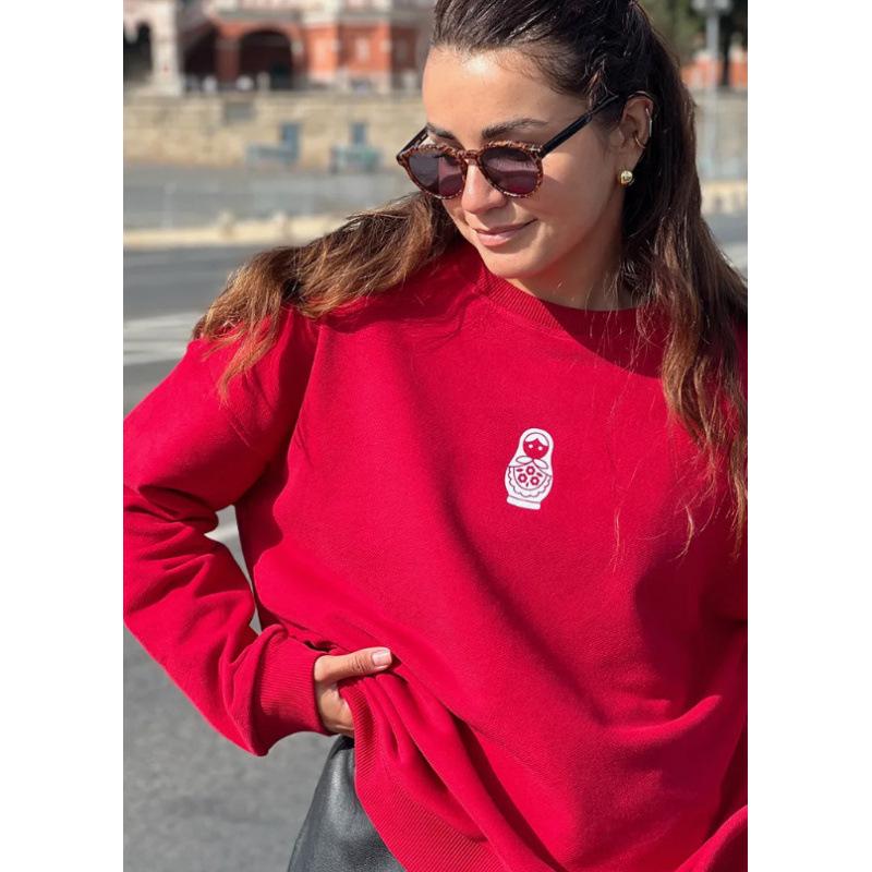 2025 Trendy European-American Style Fun Print Women’s Autumn-Winter Warm Hoodie