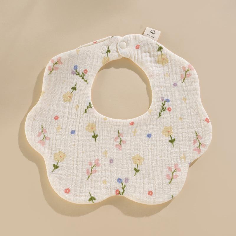 Soft Six-Layer Pure Cotton Baby Bib - Gauze Newborn Saliva Towel