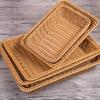 Natural Woven Storage Basket Kitchen Vegetables Fruits Bread Display Organizer Farmhouse Style