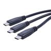 USB C 1 Male to 3 Male Splitter Data Transfer Charging 180 Degree Rotation Extender Splitter Cable for Smartphone