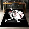 Baseball Printed Carpet,Rug,for Office Chair Living Room Bedroom Kitchen Room Decor Gifts.