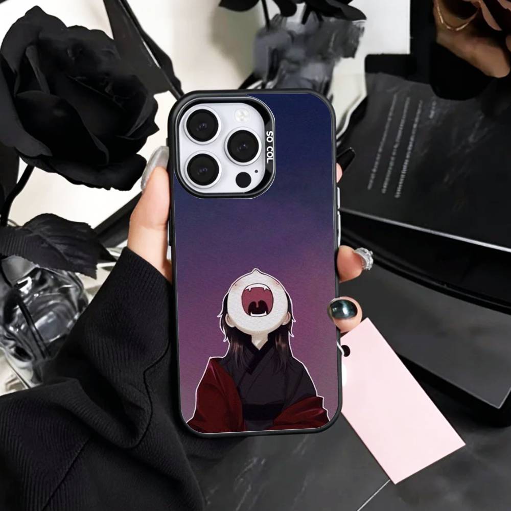 

B-BL The G-Ghost s Nocturne Phone Case For iPhone17,16,15,14,13,12,11 Plus,Pro Max Colored Silver Plated Inside Cover iPhone15plus