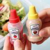 4Pcs 25Ml Mini Tomato Ketchup Bottle Portable Sauce Salad Dressing Container