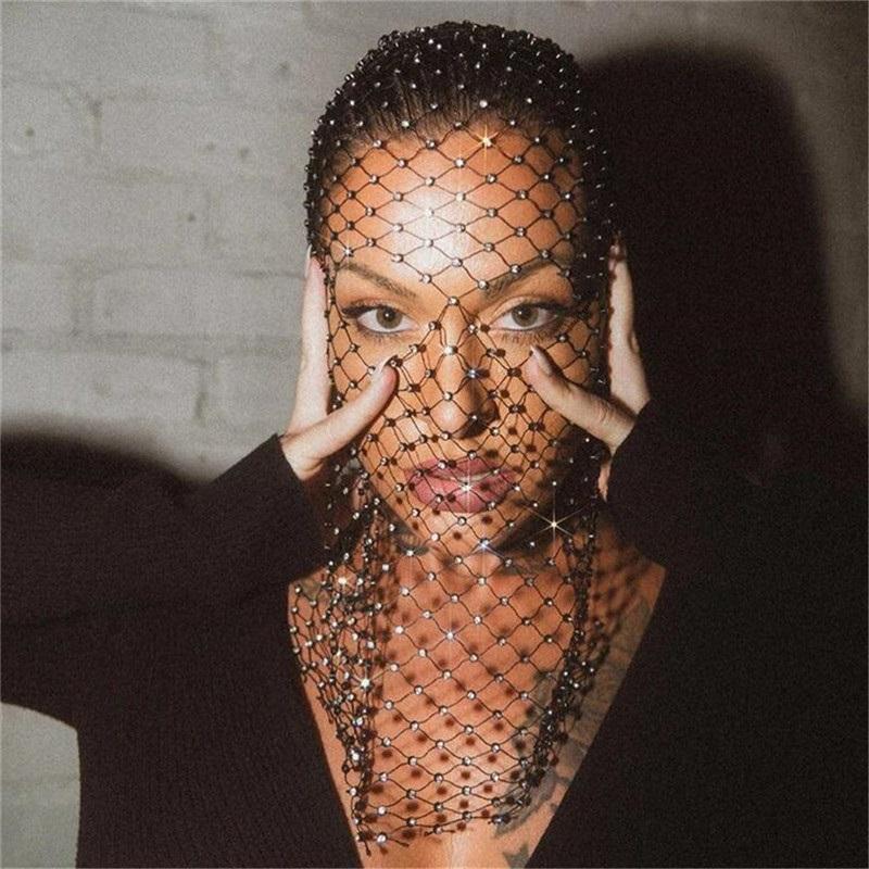 Heiß verkaufendes europäisches und amerikanisches Accessoire Netz Glitzernder Diamant Fischnetzhut - Trendig für Musikpartys