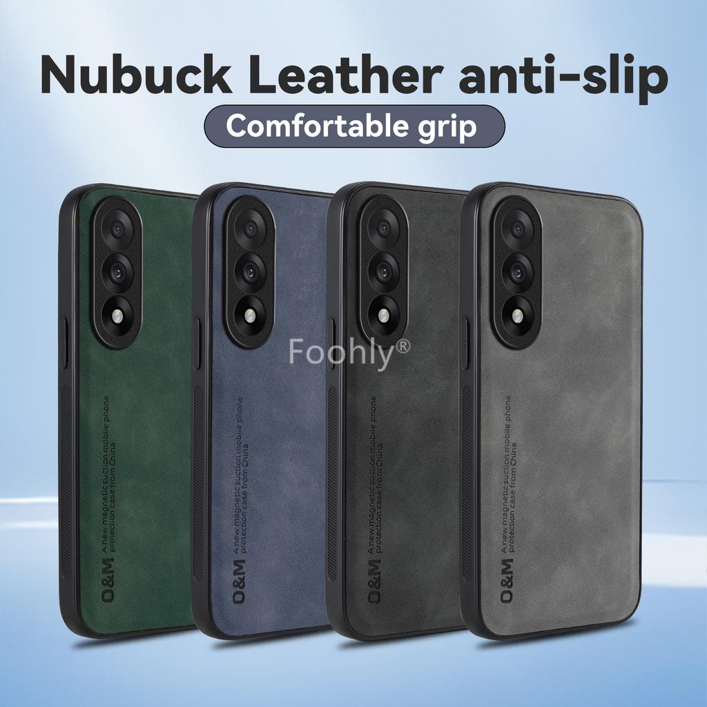 Magnetické pouzdro z nubukové kůže pro OnePlus Nord 5 5G Ochranný kryt Nárazuvzdorný zadní kryt Coque Capa Fundas