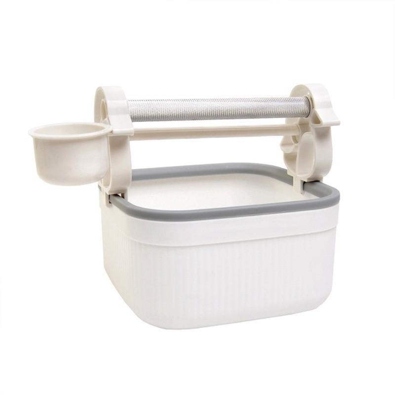 with Food Cup Parrot Potty Training Platform Interactive Non-slip Pole Parrot Desktop Stand Anti-Splash Design