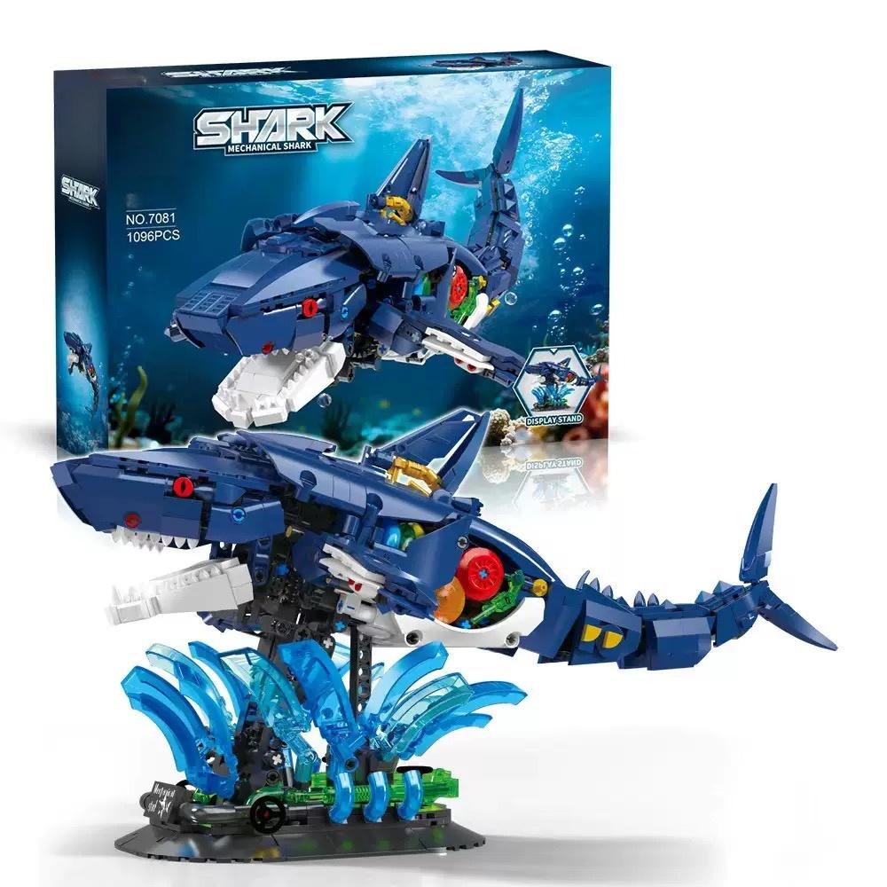 

1092Pcs Orca Model Construction Blocks Set With Display Stand, Household Decoration Collectible Plaything Ornament, Stem Toy Gift For Kids Adults